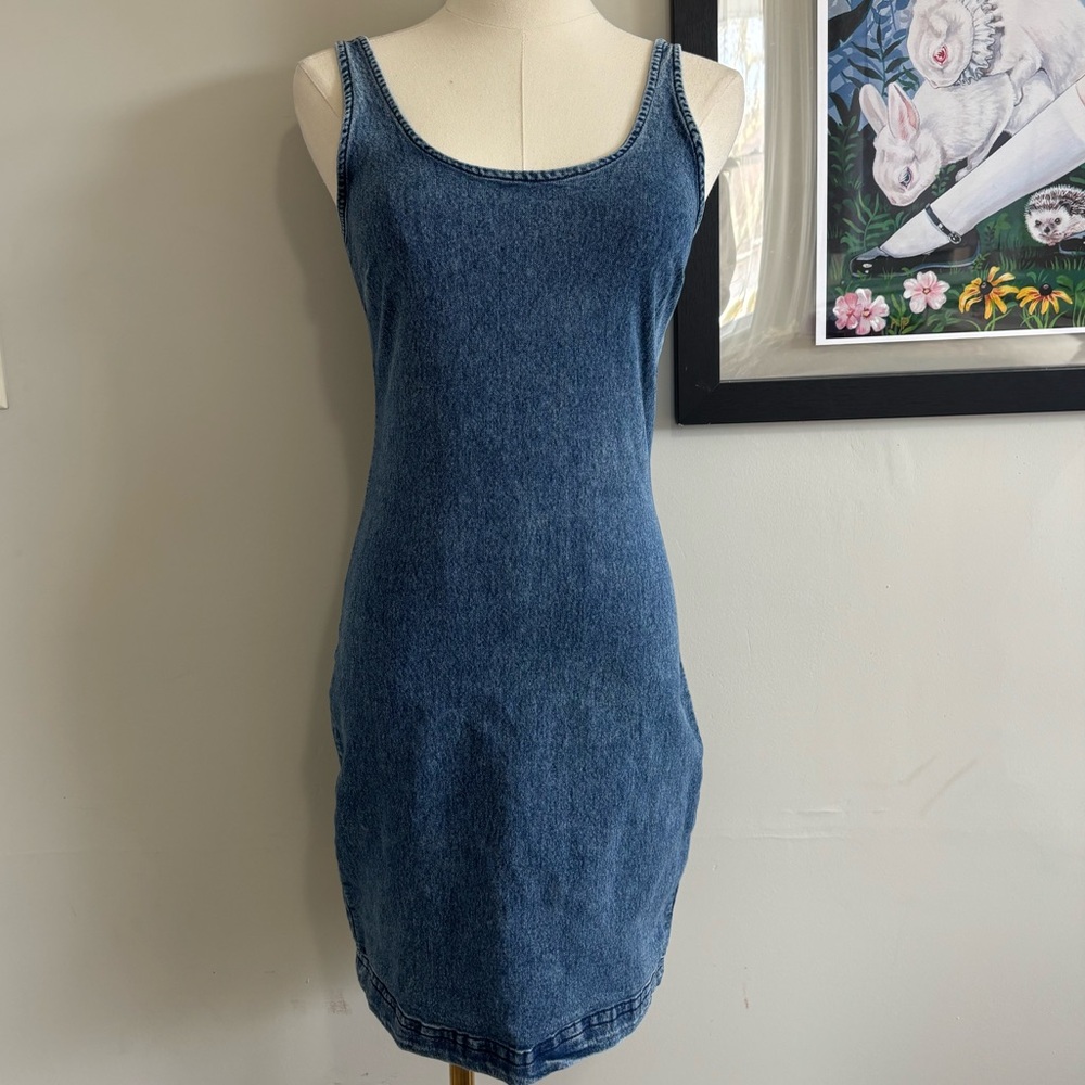 Ardene Blue Denim Mini Dress Summer Style Nashville Country Western Punk